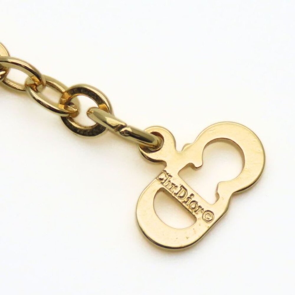 Christian Dior Necklace CD Logo Twisted Metal Gold Plated GP Accessories - Picture 7 of 9